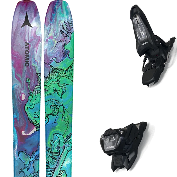 ATOMIC BENT CHETLER 120 MTGREEN/PUR + MARKER GRIFFON 13 ID BLACK 1 ATOMIC BENT CHETLER 120 MTGREEN/PUR + MARKER GRIFFON 13 ID BLACK