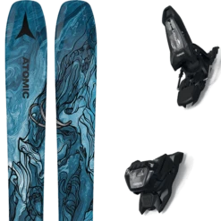 ATOMIC BENT 90 METALIC BLUE/GREY + MARKER GRIFFON 13 ID BLACK