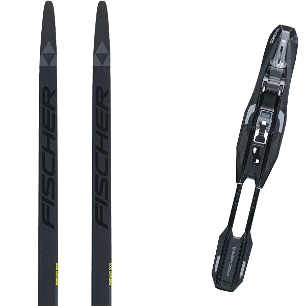 FISCHER TWIN SKIN RACE MEDIUM + FISCHER CONTROL STEP-IN IFP GREY 22 1 FISCHER TWIN SKIN RACE MEDIUM + FISCHER CONTROL STEP-IN IFP GREY 22