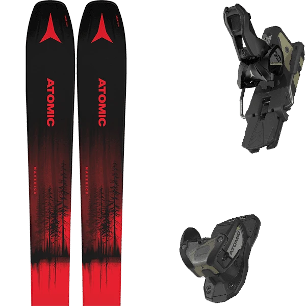 ATOMIC MAVERICK 95 TI RED METALI/BL + ATOMIC WARDEN 13 MNC BLACK/GOLD 1 ATOMIC MAVERICK 95 TI RED METALI/BL + ATOMIC WARDEN 13 MNC BLACK/GOLD