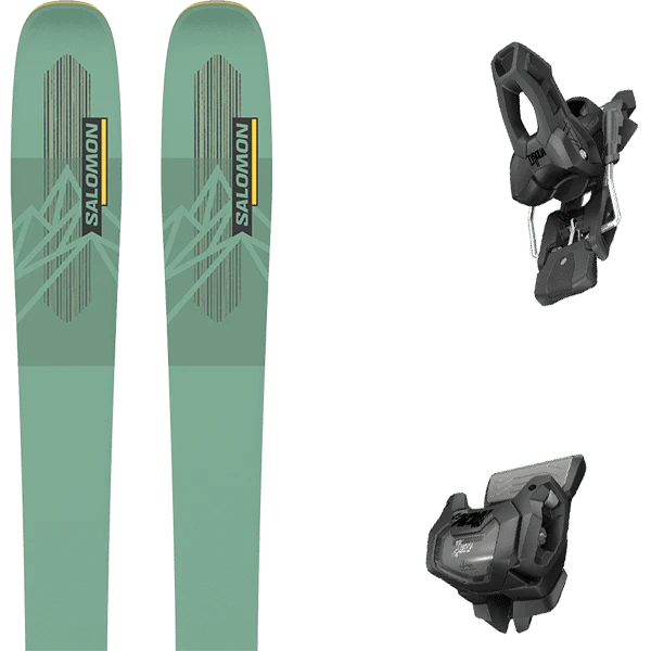 SALOMON N QST 92 GREEN SPRUCE/SOLA + TYROLIA ATTACK 11 GW W/O BRAKE A 1 SALOMON N QST 92 GREEN SPRUCE/SOLA + TYROLIA ATTACK 11 GW W/O BRAKE A