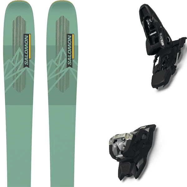SALOMON N QST 92 GREEN SPRUCE/SOLA + MARKER SQUIRE 11 BLACK 1 SALOMON N QST 92 GREEN SPRUCE/SOLA + MARKER SQUIRE 11 BLACK