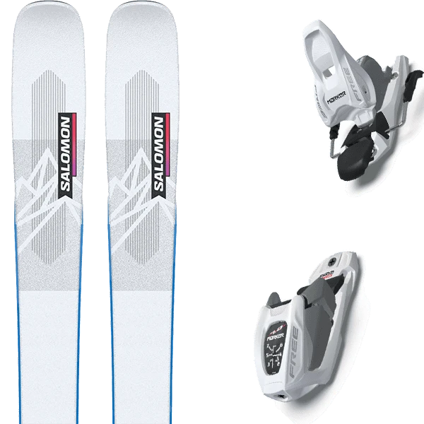 SALOMON N QST BLANK TEAM ILLUSION + MARKER FREE 7 95MM WHITE/SILVER 1 SALOMON N QST BLANK TEAM ILLUSION + MARKER FREE 7 95MM WHITE/SILVER