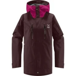 Haglöfs HAGLÖFS ELATION GTX JACKET W BURGUNDY BROWN/DEEP PINK 22