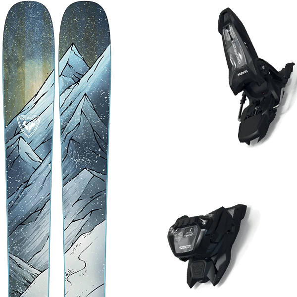 ROSSIGNOL BLACKOPS W 98 + MARKER GRIFFON 13 ID BLACK 1 ROSSIGNOL BLACKOPS W 98 + MARKER GRIFFON 13 ID BLACK