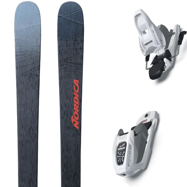 NORDICA UNLEASHED 90 + MARKER FREE 7 95MM WHITE/SILVER 1 NORDICA UNLEASHED 90 + MARKER FREE 7 95MM WHITE/SILVER