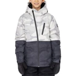 686 BOYS HYDRA INSULATED JKT WHITE CAMO CLRBLK 23