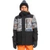 QUIKSILVER MISSION PRINTED BLOCK YOUTH JK RUSSET ORANGE BIG TRIBE 23