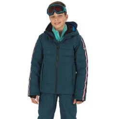 ROSSIGNOL BOY HIVER POLYDOWN JKT DEEP TEAL 23