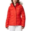 COLUMBIA LAY D DOWN II JACKET W BOLD ORANGE DOB 22