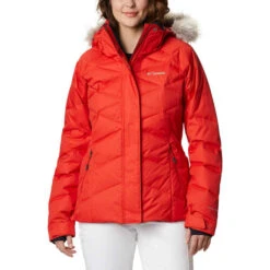 COLUMBIA LAY D DOWN II JACKET W BOLD ORANGE DOB 22